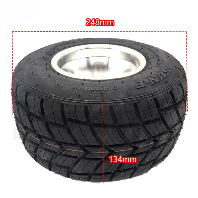 Depan 10x4.50-5 belakang 11x7.10-5 inci hujan ban ban Tubeless untuk off-road drift karting aksesoris.