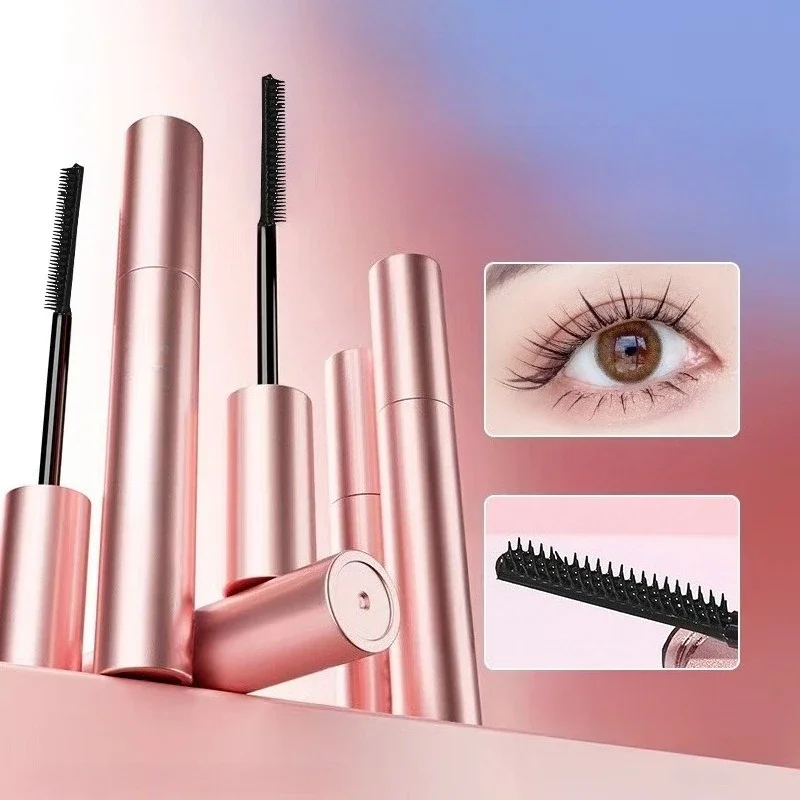 แปรงมาสคาร่าแบบหวีซี่ถี่ 1 ชิ้น ผลิตภัณฑ์แต่งตาที่จำเป็นสำหรับการดัดขนตาให้งอนยาวอย่างเป็นธรรมชาติ กันน้ำ หัวแปรงเล็กเพรียวบาง