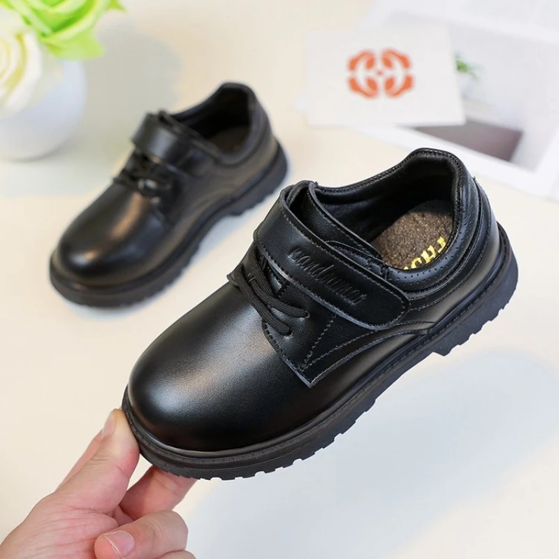 Boys Leather Dress Shoes 2025 New Autumn Toddler School Uniform Shoes for Boys Soft Sole Chic Classic Mary Janes Party Flats