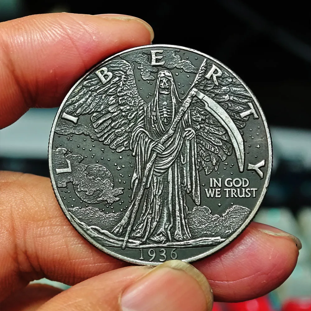 Moneda de Wanderer de América, patrón de ángeles y águilas, colección de monedas conmemorativas, adornos de recuerdos artesanales