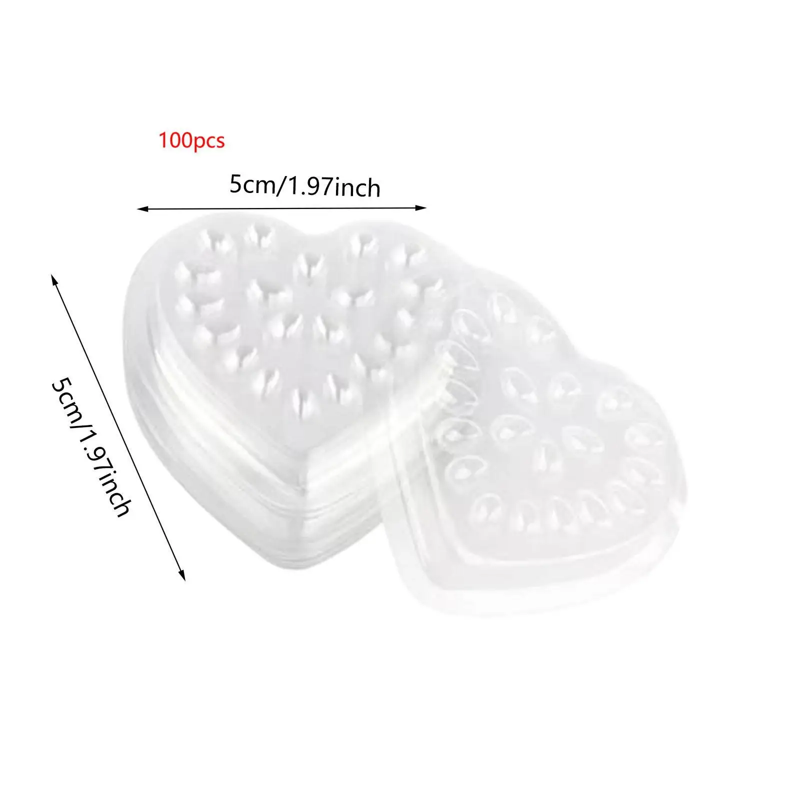 Bandeja de extensión de pestañas de 100 Uds., bandeja de gotas de pestañas, bandeja de soporte de extensión en forma de corazón con Base de flor para mujer