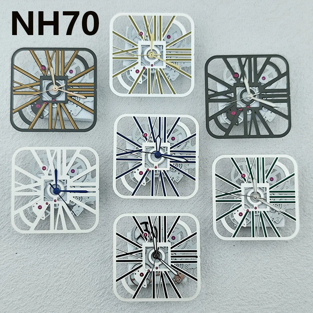 

NEW NH70 dial square dial hollow dial 27mm men's watch dial automatic watch suitable for NH70 movement watch accessories