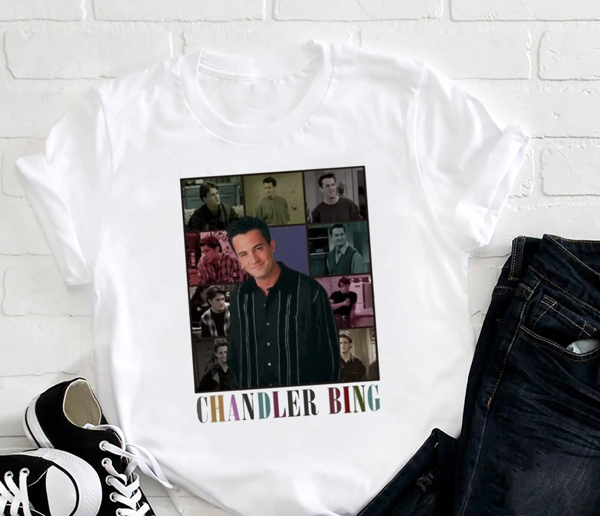 Matthew Perry Friends Homage T Shirt Chandler Bing RIP Fan