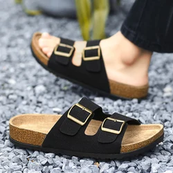New Leather Men Sandals Summer Men's Sandals Women Slippers Outdoor Beach Lightweight Zapatos Hombre Durable Non-Slip Footwears
