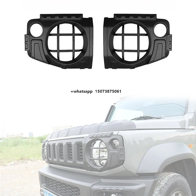 LUMA New Off-road ABS Black Front Headlight Lamp Protector Guard Cover Accessories for  Jimny Sierra JB64 JB74 JC74