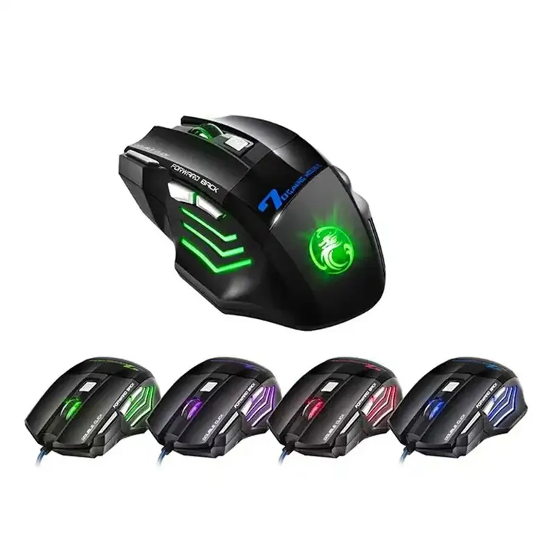 X7 Wired Mechanical Gaming Mouse with Four DPI Function Cool Rgb 7D Internet Cafe Mouse Combo Set PC Keyboard for Gamer