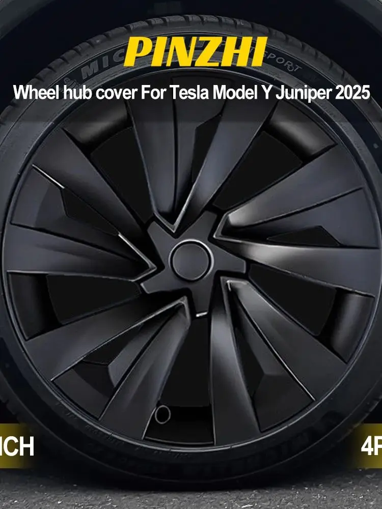 19-Zoll 4-teilige Radkappen für Tesla Model Y Juniper 2025-2026 Radabdeckung Performance Ersatz Radnabenkappen Vollabdeckung Zubehör
