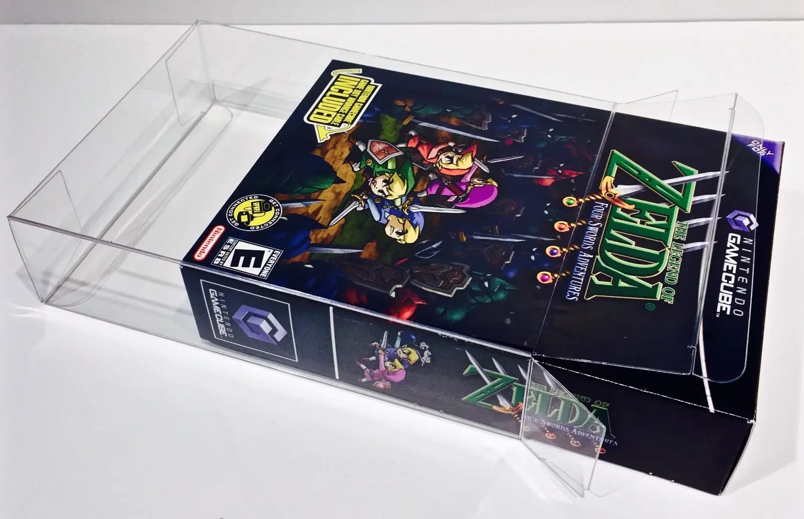 1 protetor de caixa para zelda quatro espadas ntsc só! Nintendo gamecube vitrine