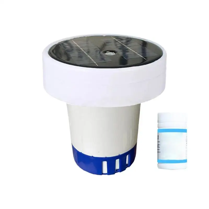 

Pool Chlorine Floater Solar Powered Chlorine Floater Adjustable Release Chlorinator Pond Tablet Holder Dispensing Device For Hot