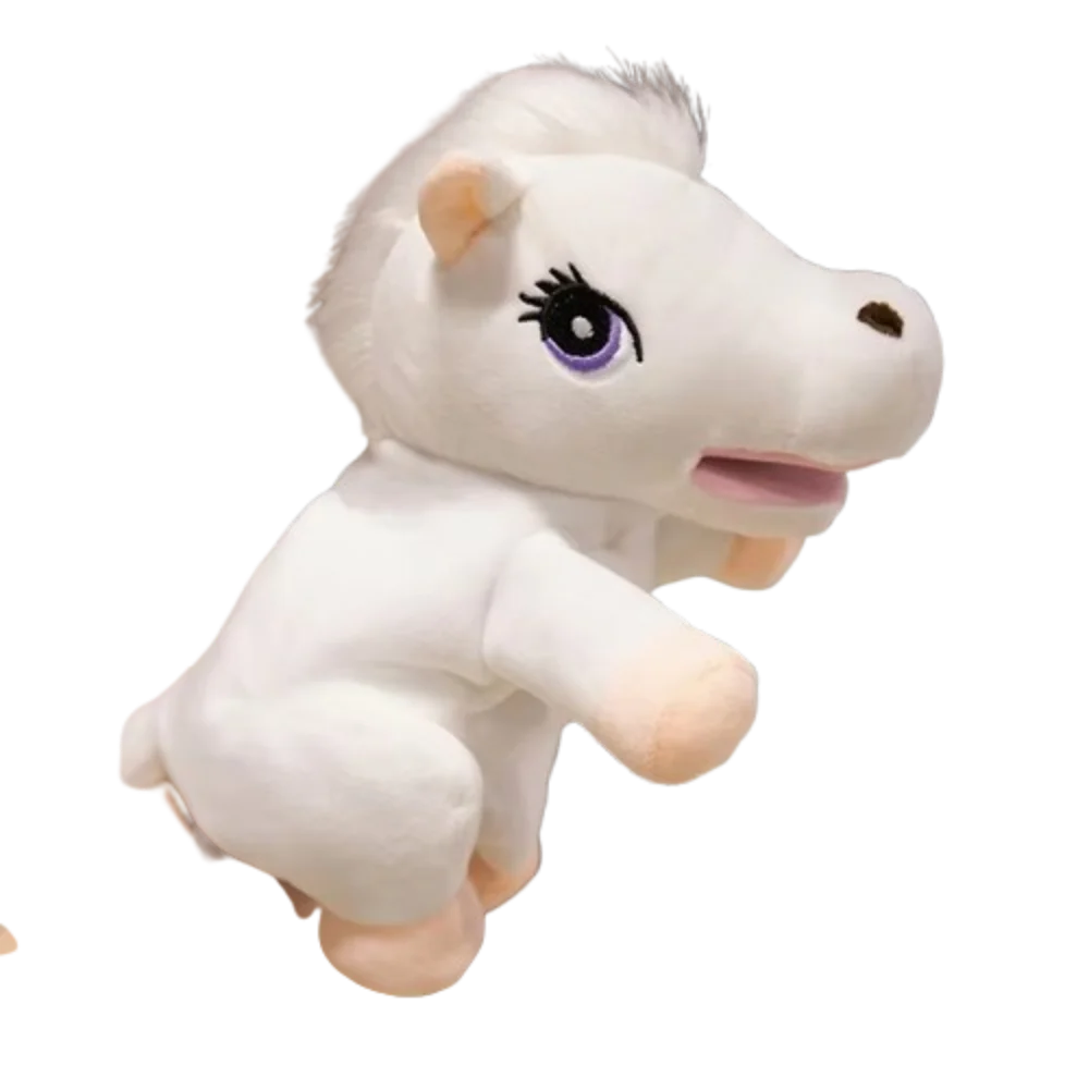Horse Animal Little Horse Puppet Simulation Storytelling Stuffed Plush Horse Toys Early Education Soft Hand Finger Story Puppet