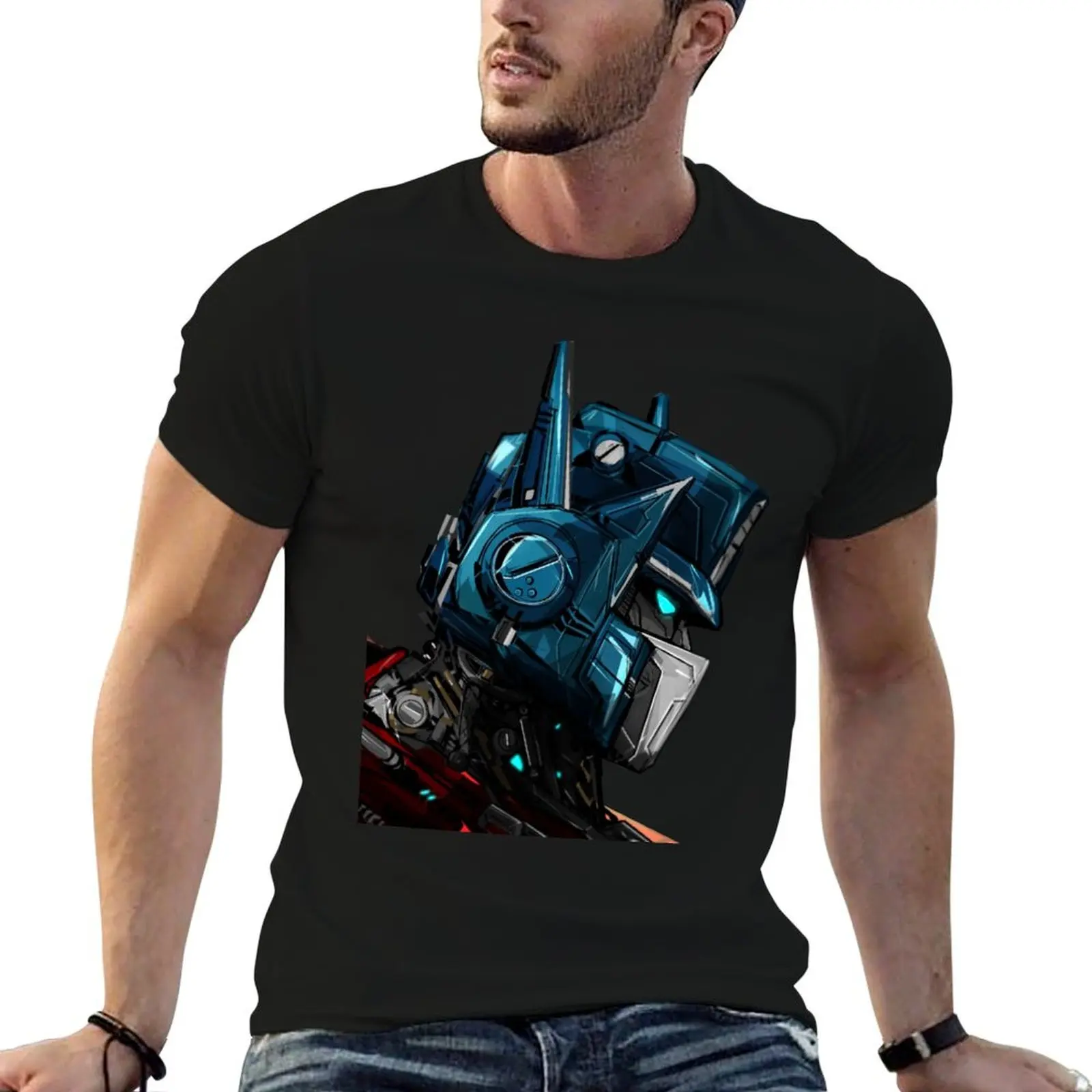 Optimus T-Shirt blue archive anime tshirt custom t shirt summer tops t shirts for men