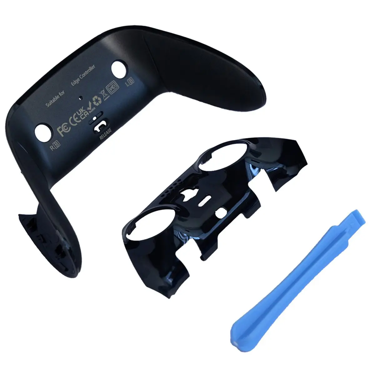 A64I For Edge Top Bottom Decorative Trim Shell Replacement Front Back Clip Shell for Edge Wireless Controller Black