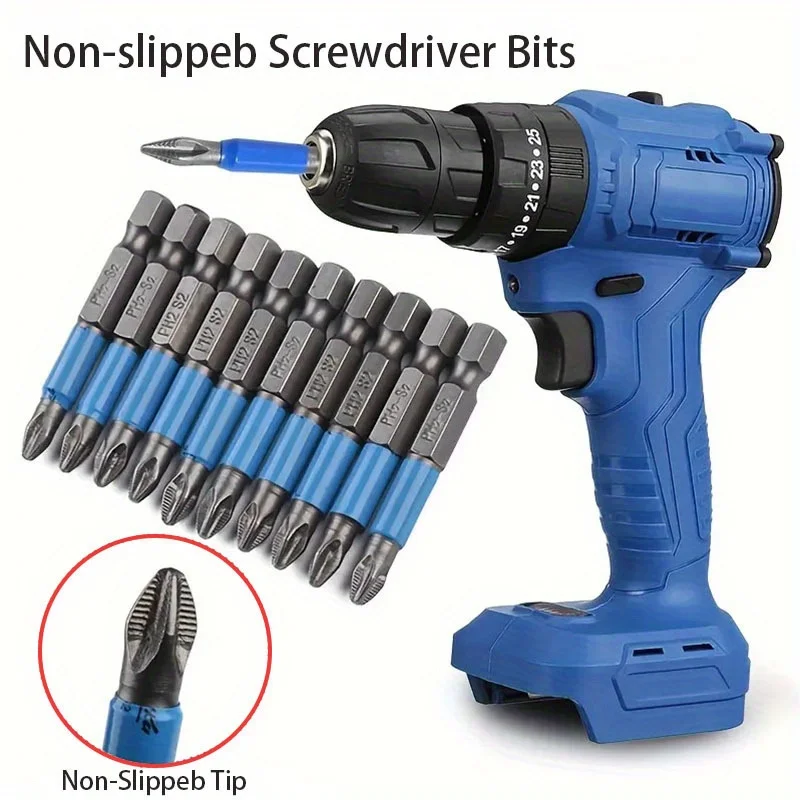 6/12pcs Strong Magnetic Non-slip Screwdriver Bits, Screw Bit Driver, Electric Batch Cutter, Phillips Screwdriver Bits