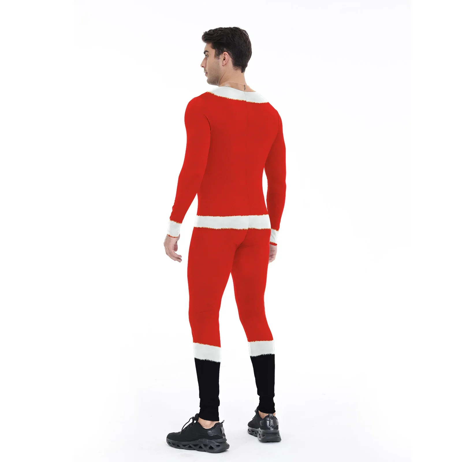 Costume de Noël Cosplay Père Noël, impression 3D de démontrent de neige Elk, fête de Noël de vacances, vêtements de carnaval Zentai, paupières imbibé