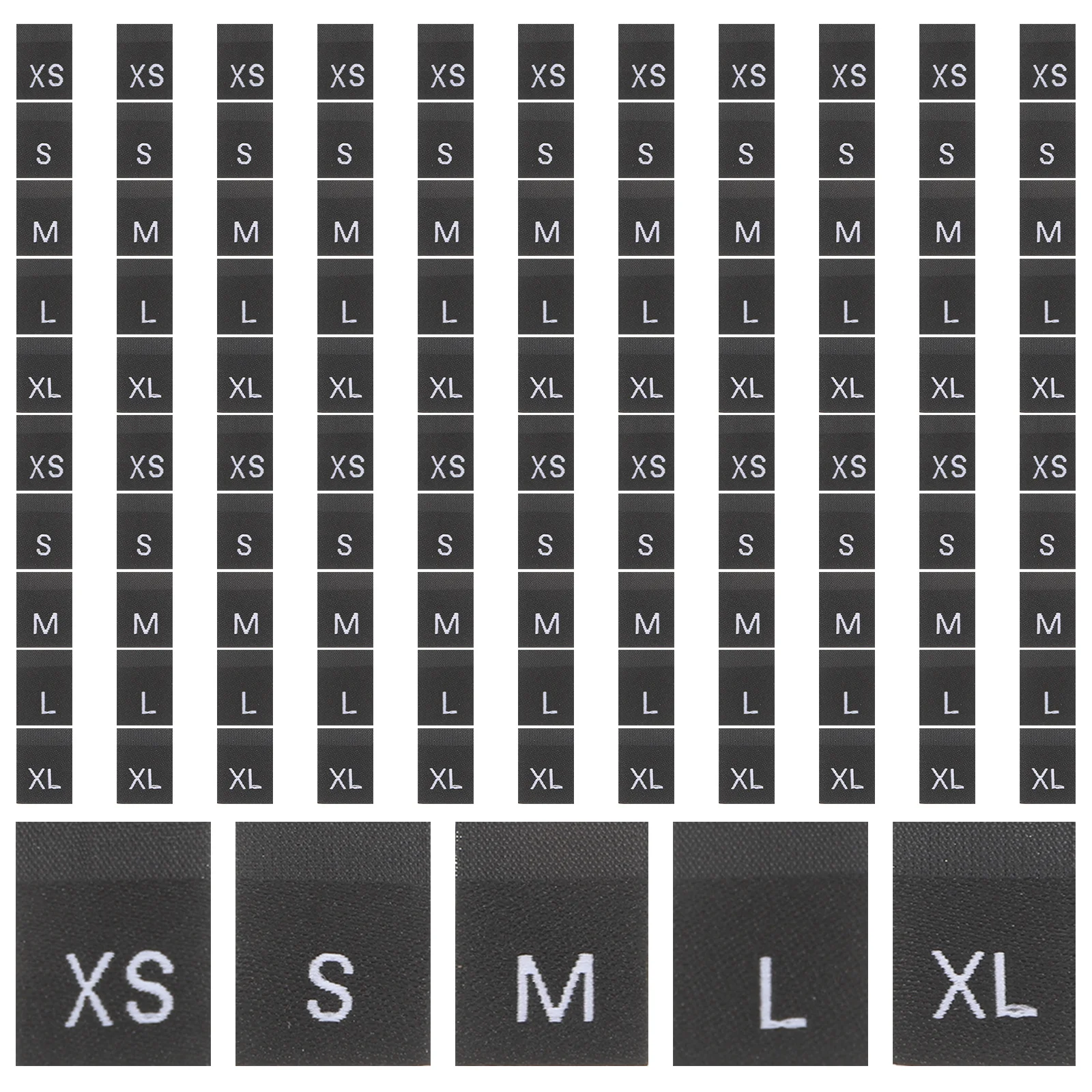 

500pcs Clothing Size Tags Washable Fabric Labels For Garments Sewing Diy Craft Accessories Pants Shirt Bag Labeling Handicraft