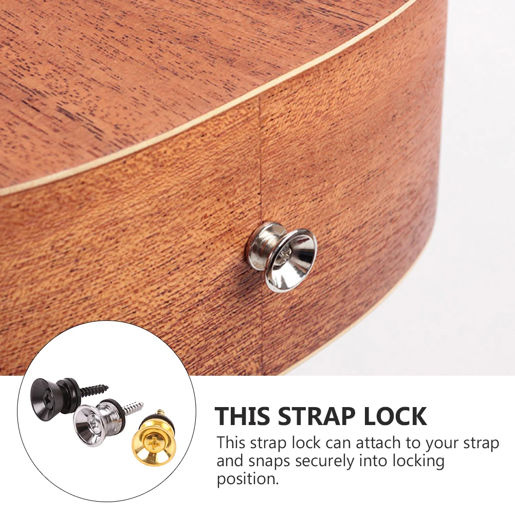 

9pcs Copper Strap Anti-Falling Strap Buckle Locks Anti-skid Buttons for Electric Bass Stable Pegs Guitar Parts Accessories