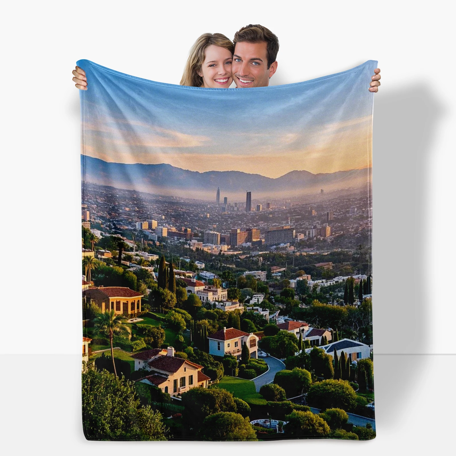 Warmth And Elegance Los Angeles Cityscape Blanket Cherish Your Loved Ones With Urban Flair