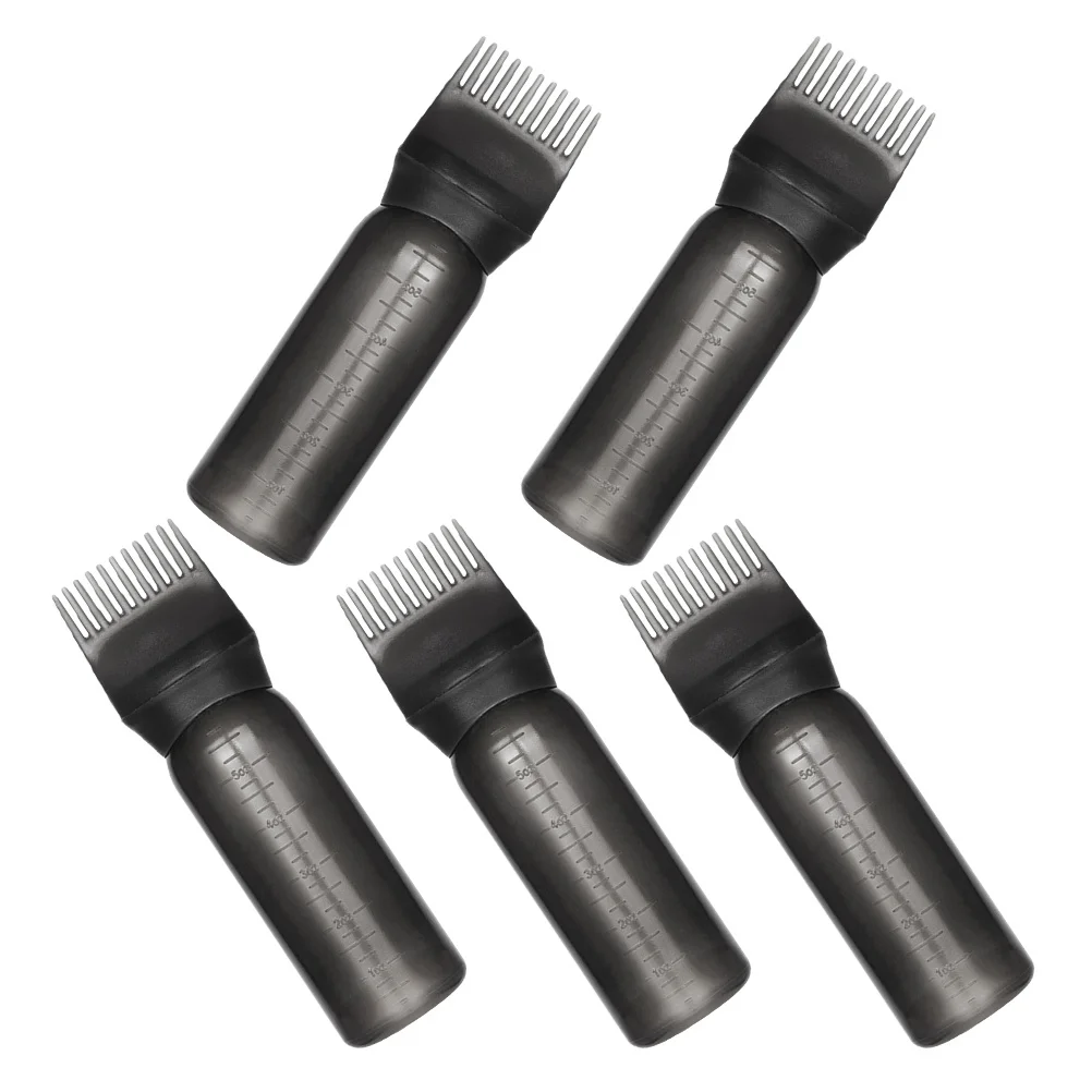 5 قطعة زجاجات صبغ قضيب زجاجة لون الشعر شامبو زيتي خلط مع مقياس مانعة للتسرب لصالون المنزل استخدام لون الشعر