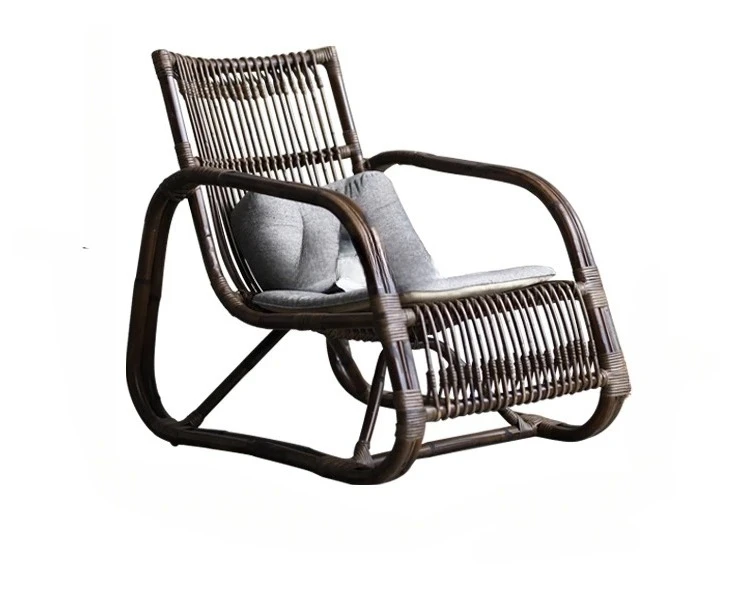 

Ji Ji Feng Rattan Woven Couch Living Room Backrest Seat Creative B & B Retro Leisure Balcony Rattan Chair