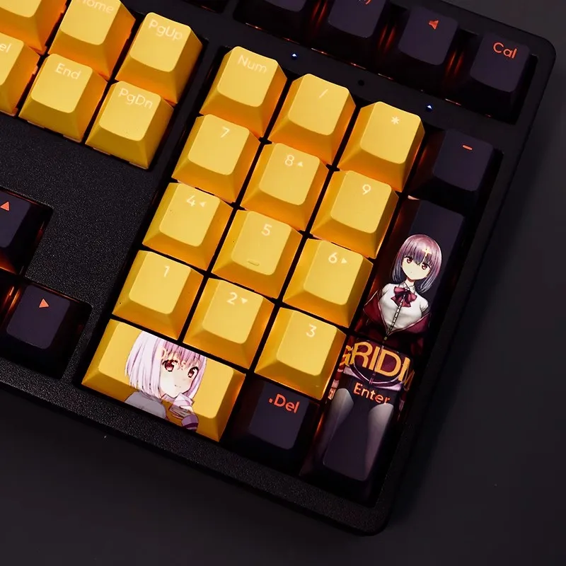 Imagem -05 - Ssss Gridman Shinjou Akane Keycap Keycap Pbt Tintura Subbed Anime Key Caps para Ansi 61 87 104 108 Chaves Set