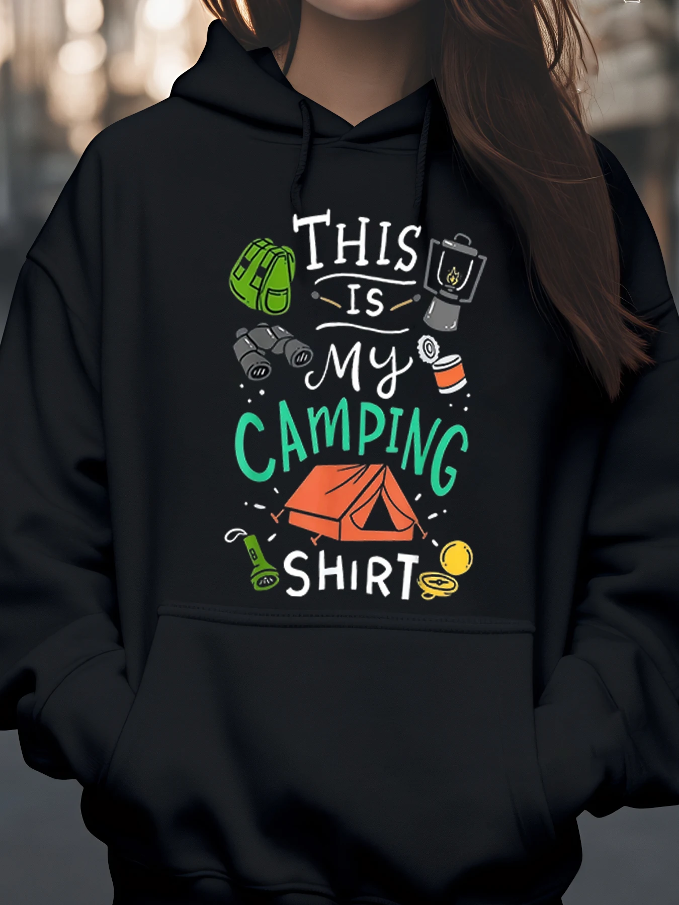 

Толстовка с принтом на тему кемпинга для любителей активного отдыха, одежда для походов, повседневная толстовка унисекс