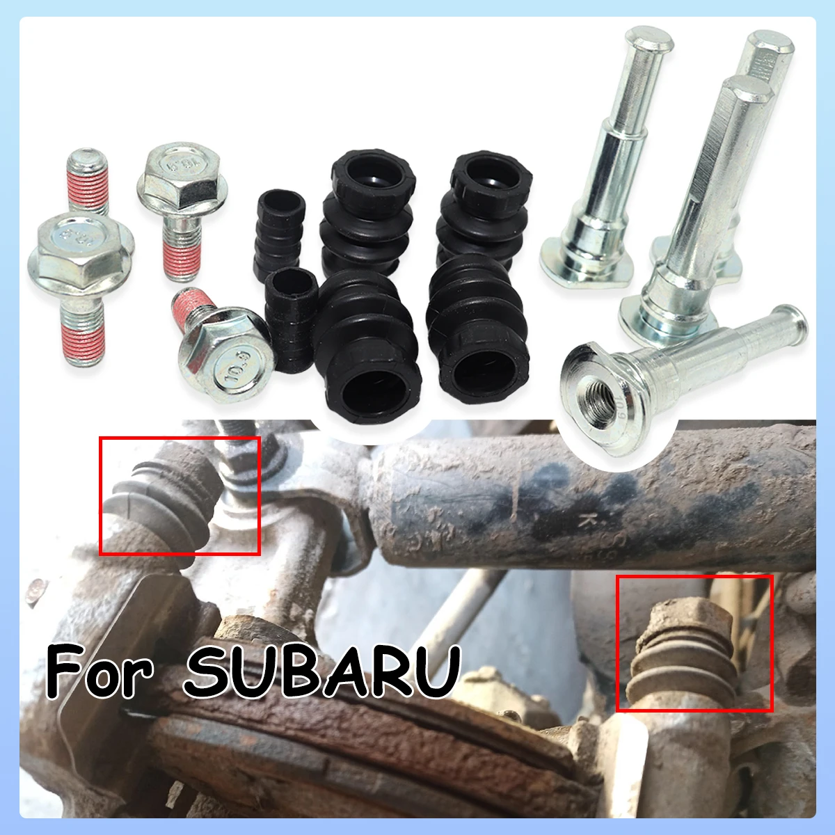 

Brake Caliper Cylinder Slider Guide Pin Bushing Boot Seal Kit For SUBARU FORESTER SG SH IMPREZA LEGACY LEVORG OUTBACK TRIBECA