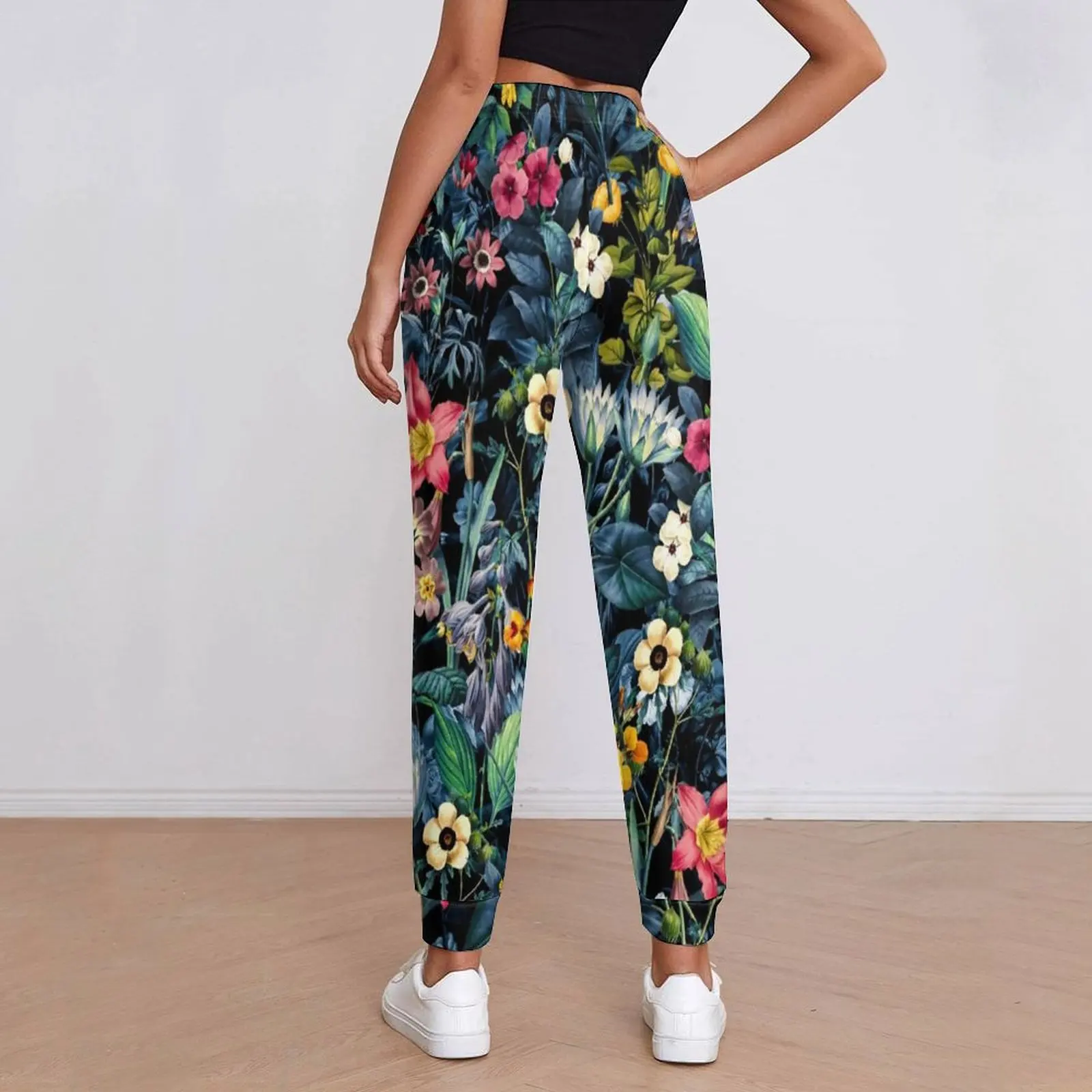 Jugnle Floal Jogger Pants Female Exotic Garden Flowers Korean Fashion Sweatpants Autumn Home Print Oversize Trousers Present