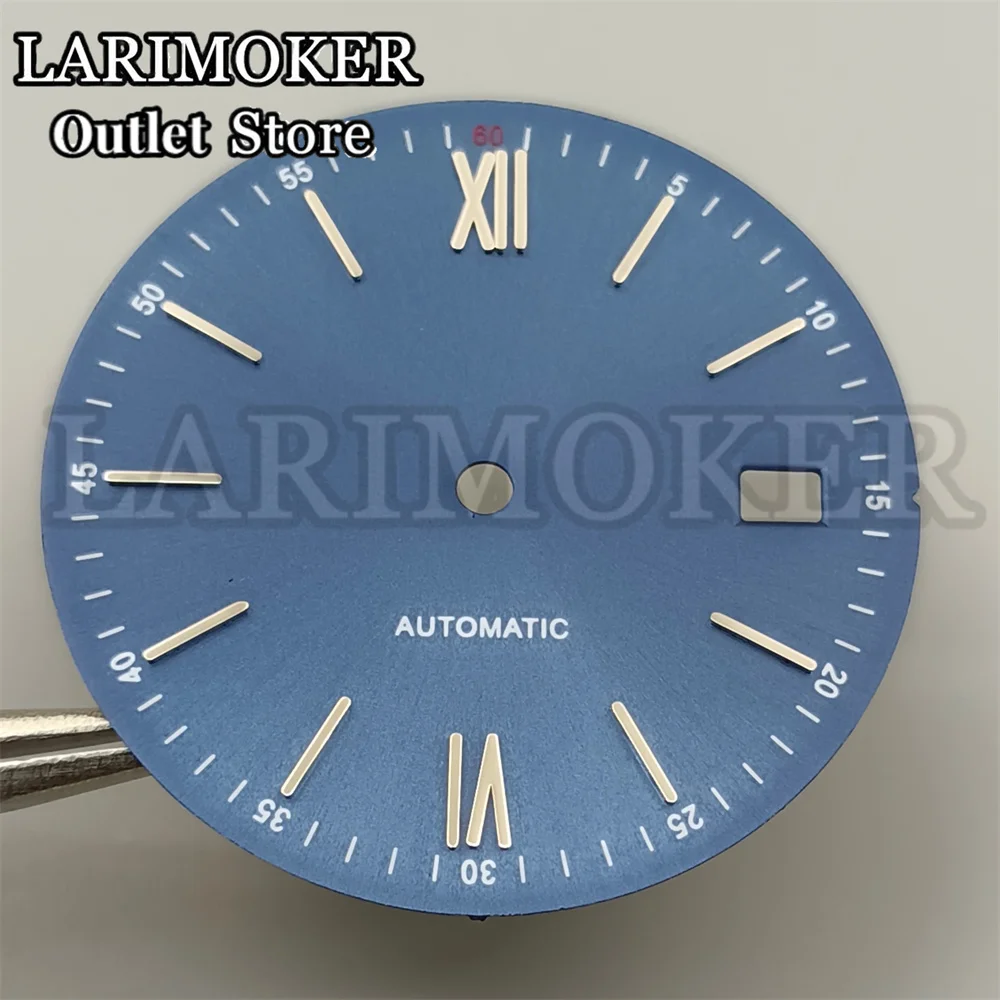 LARIMOKER-esfera de reloj de 31mm, accesorio de color negro, azul, verde, gris y plateado, compatible con movimiento NH35