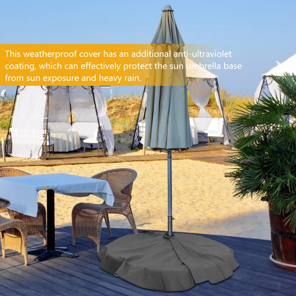 Umbrella Stand Cover Parasol Stands Cover Parasol Base Protector，Patio Umbrella Base Weight Bag Cover Waterproof Sunscreen