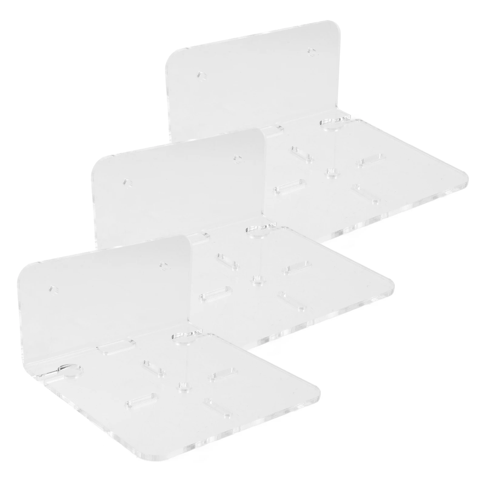 

3 Pcs Wall Mount Baby Monitor Clear Shelves for Small Transparent Acrylic Camera Bracket