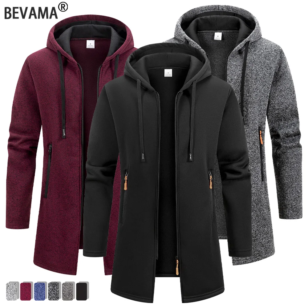 

Мужские флисовые толстовки с длинными рукавами, осенне-зимняя теплая куртка на молнии, свободное повседневное пальто с капюшоном большого размера, верхняя одежда