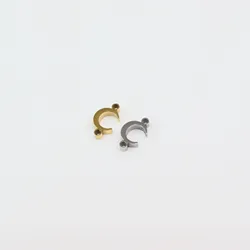 10pcs Stainless Steel Mirro Polish Moon Connector Bracelet Jewelry Charms Pendant DIY Handcraft Waterproof Antiallergic