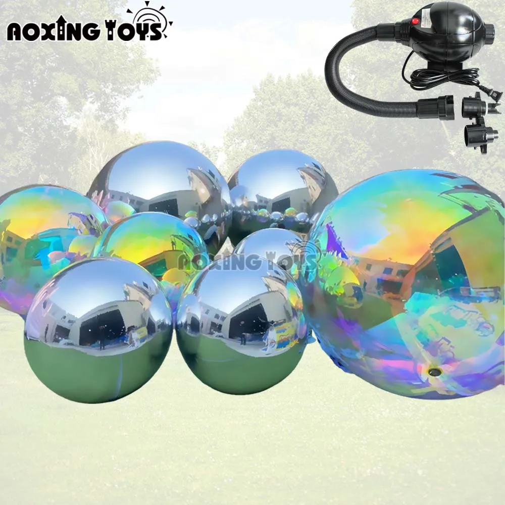 Giant Inflatable Mirror Ball 50-300cm Silvery Christmas Disco Wedding Party Event Decoration Advertising