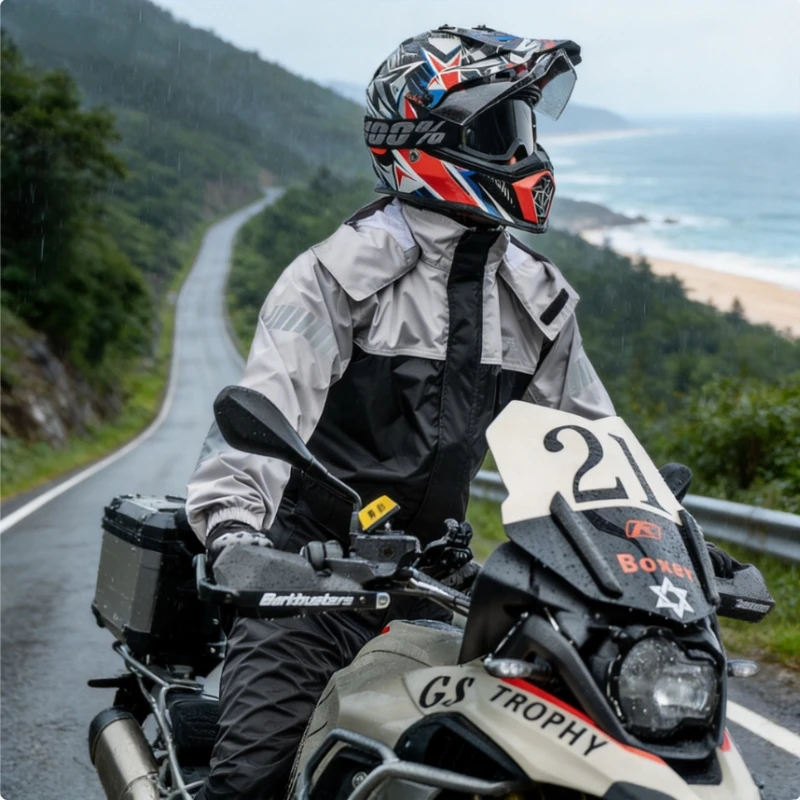 Imperméable de moto pour homme et femme, imperméable de cyclisme, équipement de vélo, veste et pantalon de pluie pour adultes