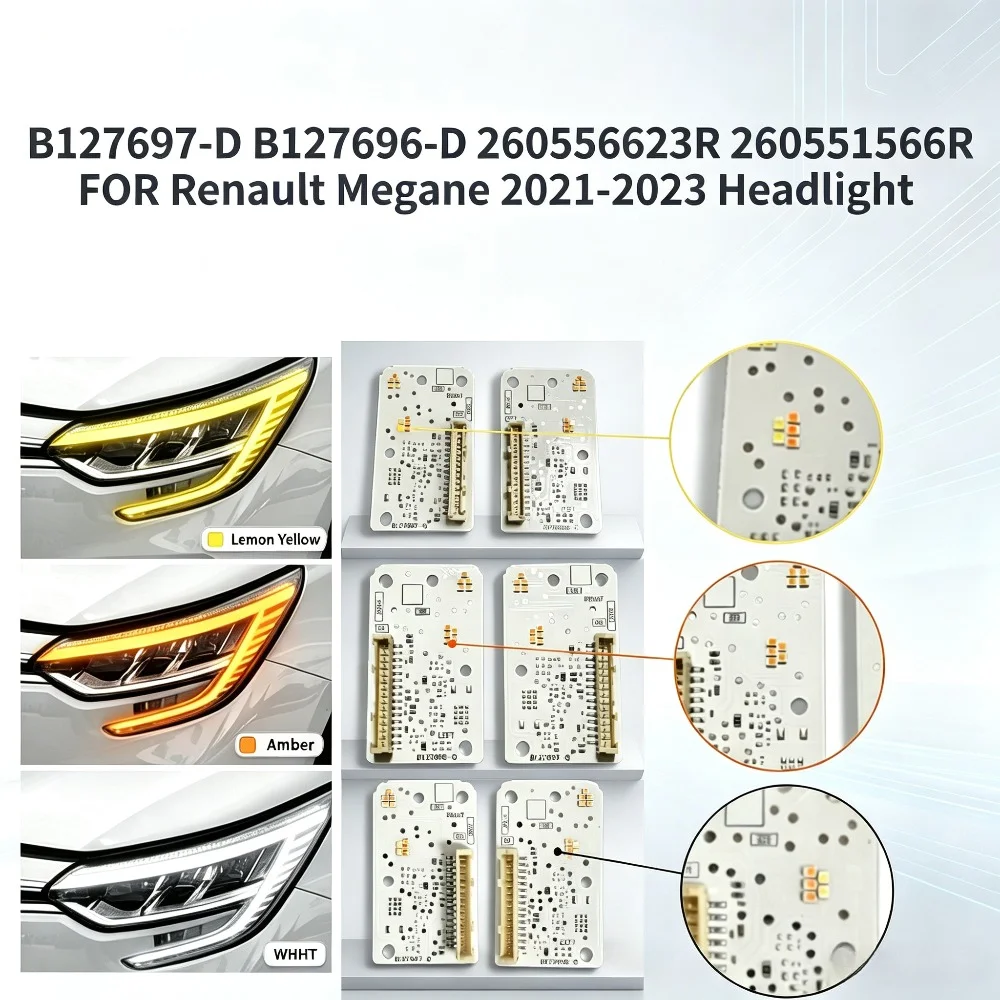 260556623R 260551566R Multiple Colors Headlight Angel Eye DRL Light Source Chip For Renault Megane 2021-2023 B127696-D B127697-D