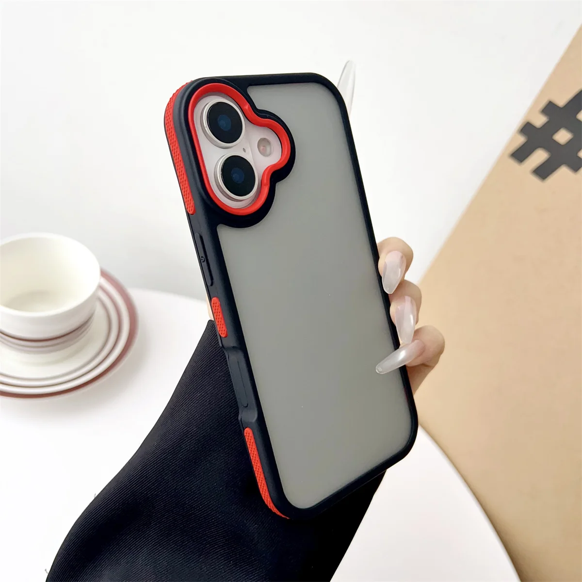 Mattierte transparente Handyhülle für iPhone Air 17 16 Plus 15 14 13 12 11 Pro Max 16E TPU Hautgefühl Schutz Stoßstangenabdeckung