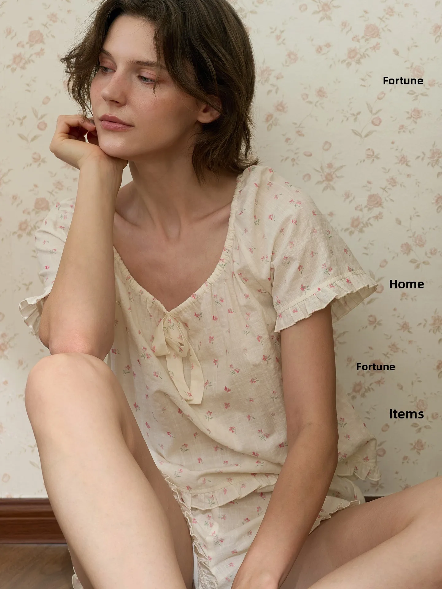 lacechili-vetements-de-nuit-en-coton-et-soie-a-motifs-floraux-pour-femmes-vetements-d'interieur-legers-et-confortables-a-manches-courtes-et-col-rond-pour-l'ete