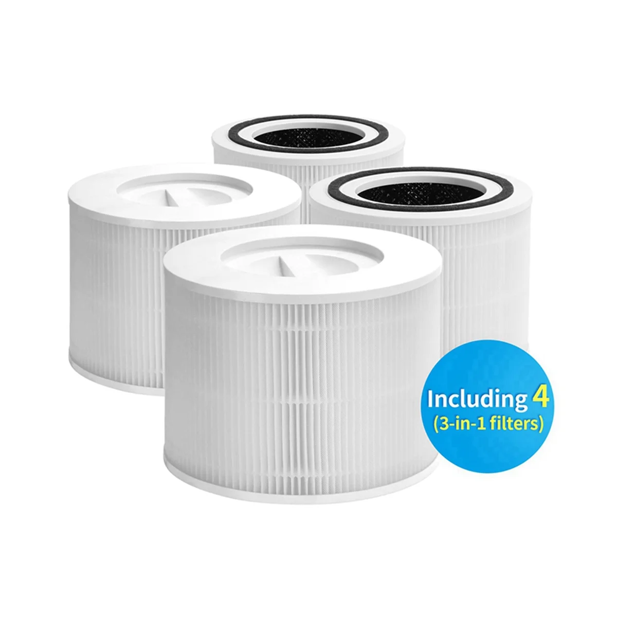 Replacement Filter for Levoit Air Purifier Core 300 Core 300S Core 300-RF Accessories,3-IN-1 True HEPA Filter