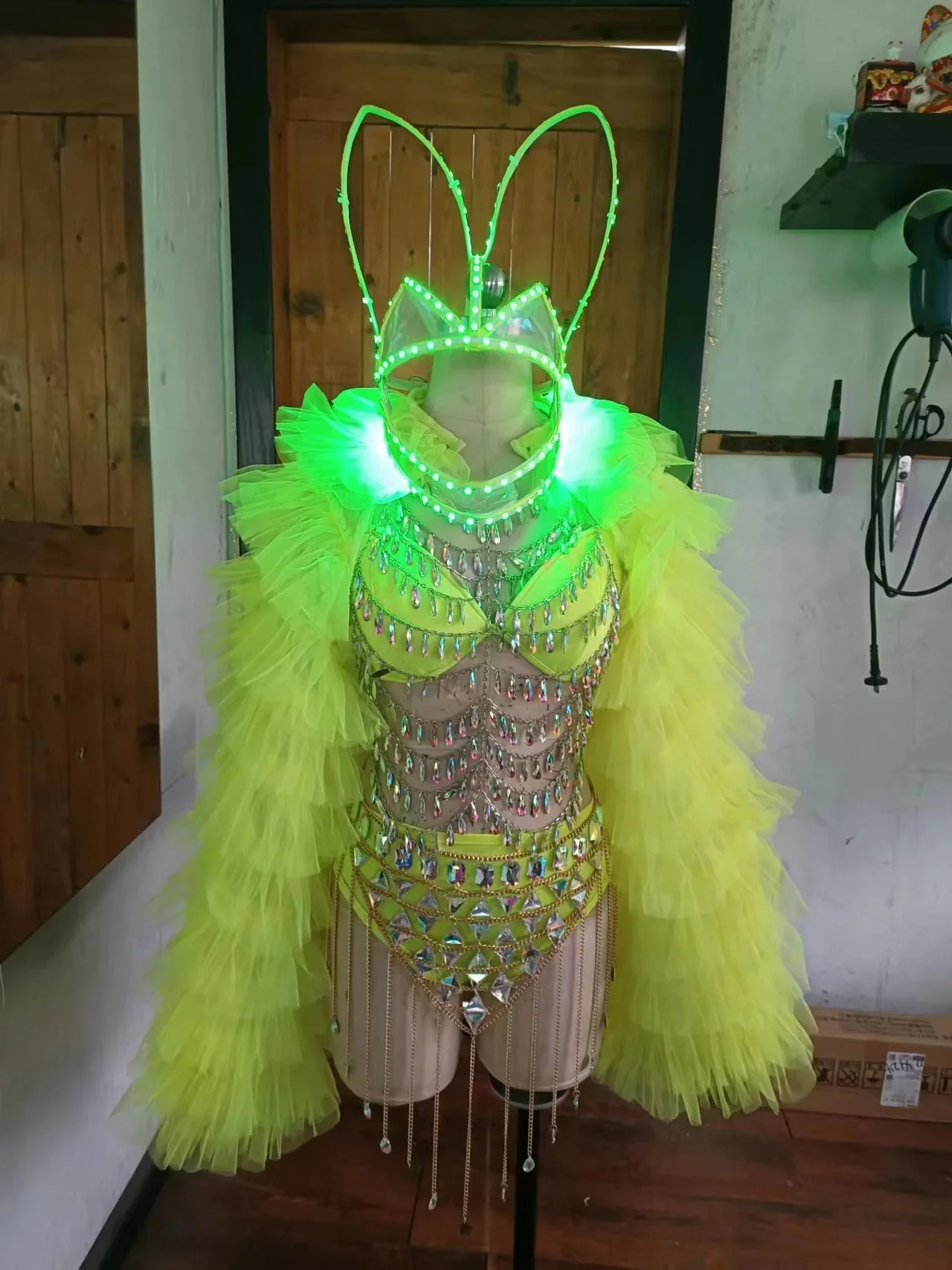 Strass creux Shoous Burning Man, Bonbons structurels ents pour Rave Party, Performance sur scène, DS Dance