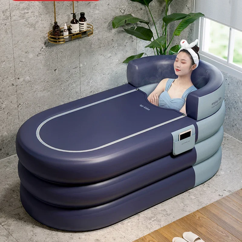 

Japanese-style Thickened Plastic Space Capsule Inflatable Bathtubs Household Foldable Bath Bucket Rental Room Bath Tub Artifact