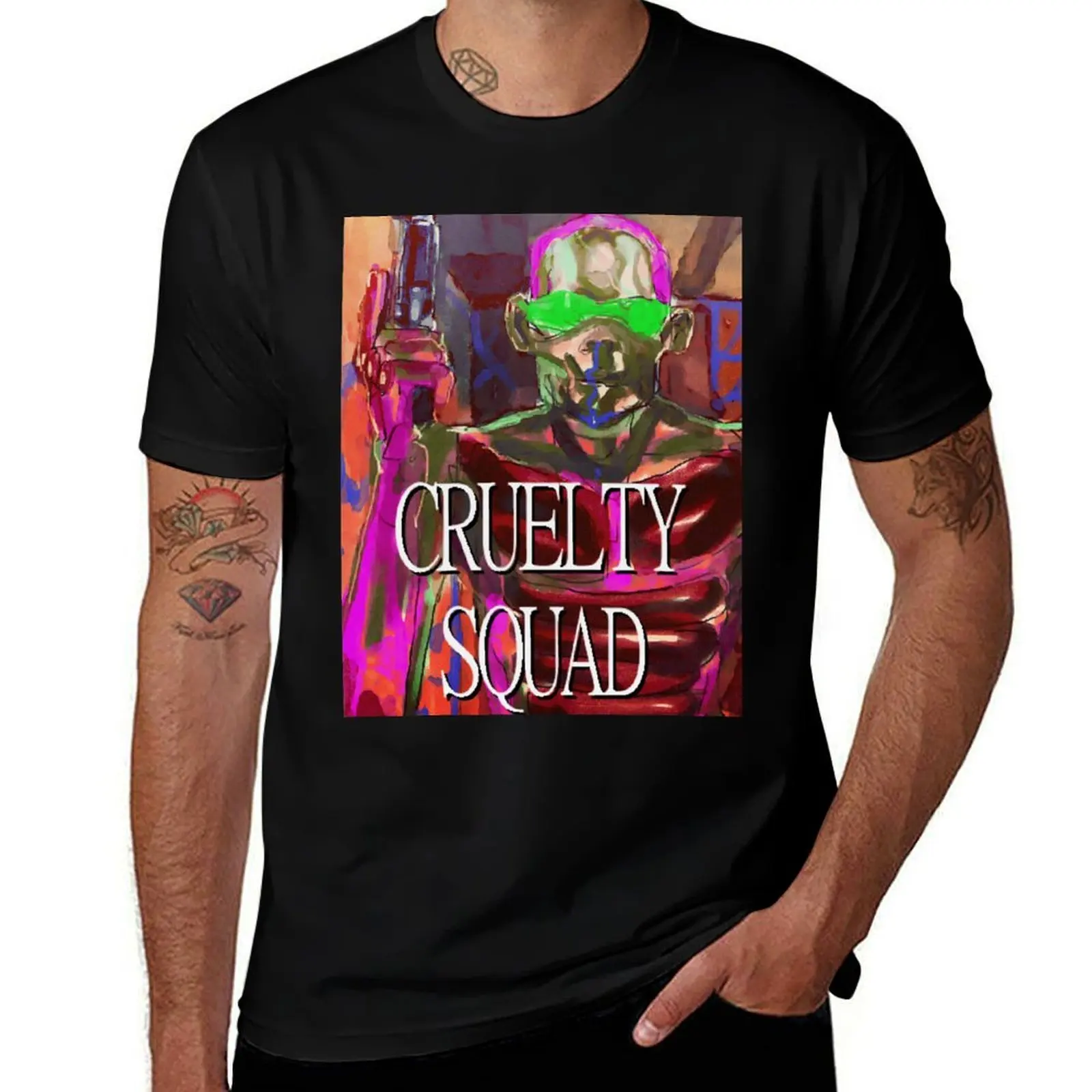 T-shirt Cruelty Squad, chemise à manches courtes au design simple et décontracté