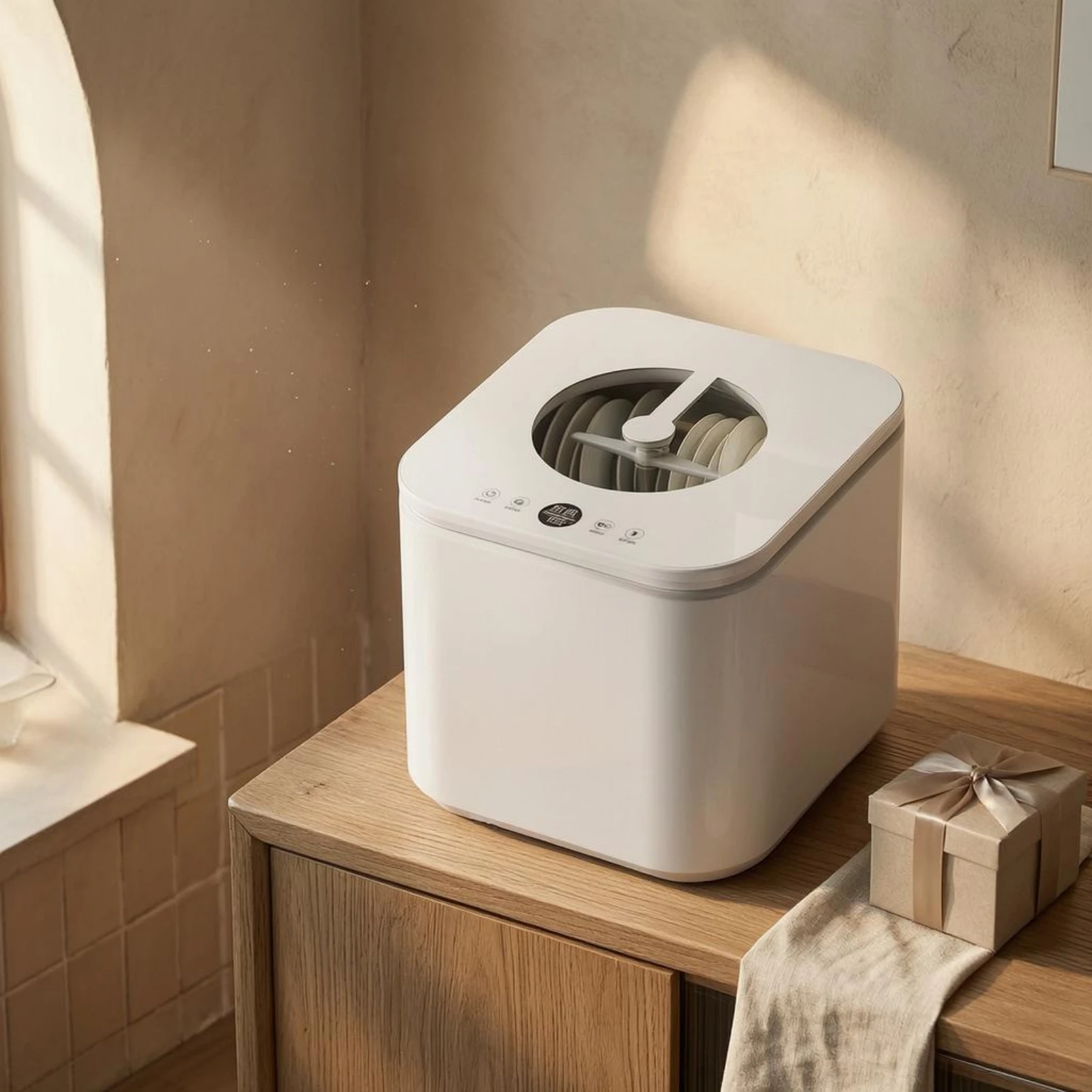 상단 개방형 식기세척기 투명 뷰잉 윈도우 테이블탑 식기 - Portable Dishwasher With Water Tank 리뷰 및 가격