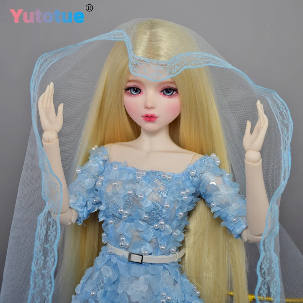 YUTOTUE 56cm 높이 여성 인형 장난감 우아한 롱 드레스 신발 금발 스트레이트 가발 BJD 인형 실물 같은