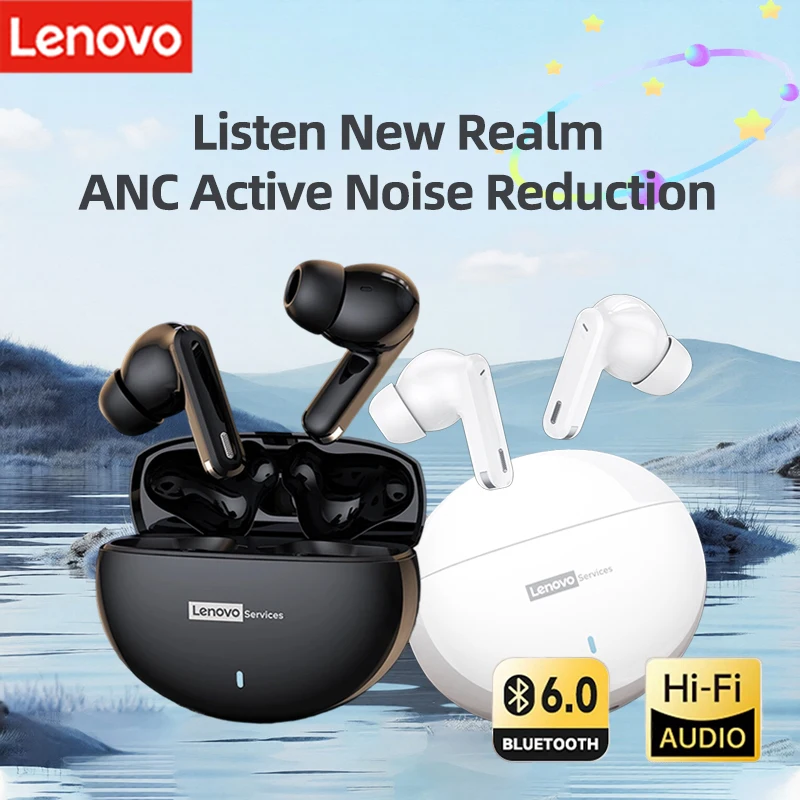 

Lenovo New LE253 Headphones TWS Wireless Bluetooth 6.0 HiFi Sound ANC Noise Reduction Earphones Game Sports Headset With Mic