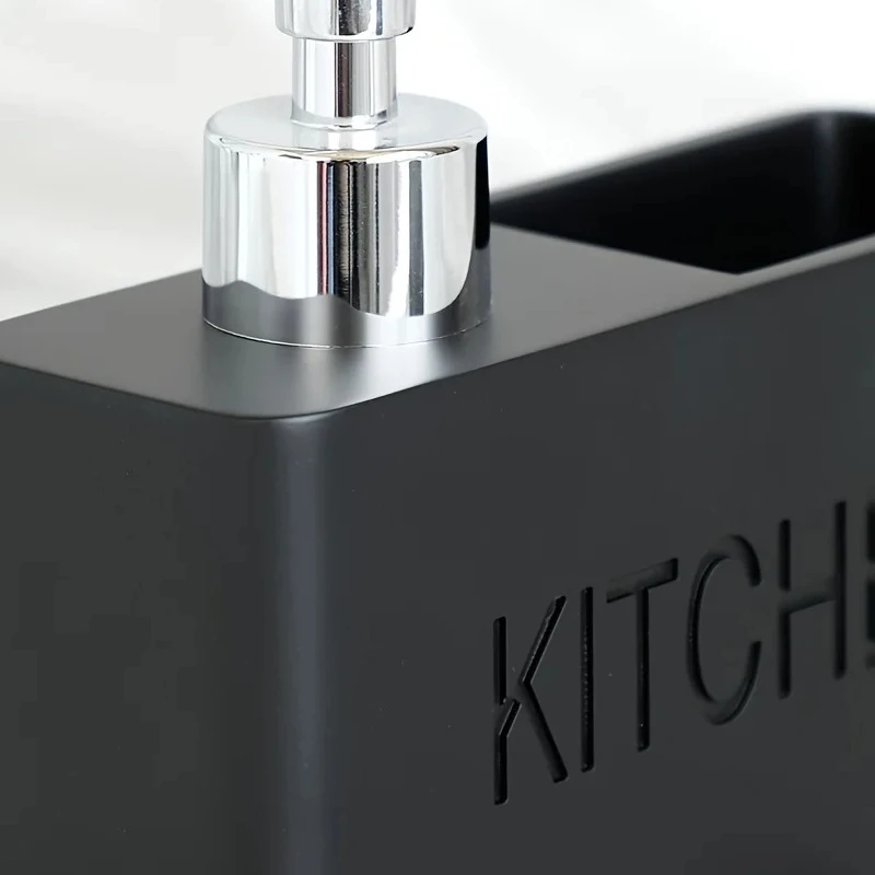 

Multi functional kitchen soap dispenser with sponge holder, dishwashing liquid bottle storage box