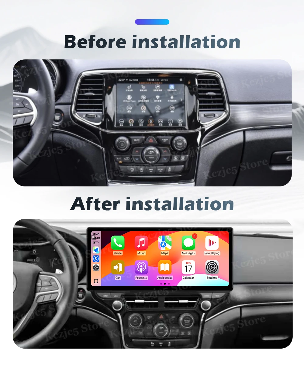 Wireless CarPlay Android 16 System For Jeep Grand Cherokee 2014 - 2017 Car Radio Multimedia Player 4G DSP Stereo WiFi Navi GPS