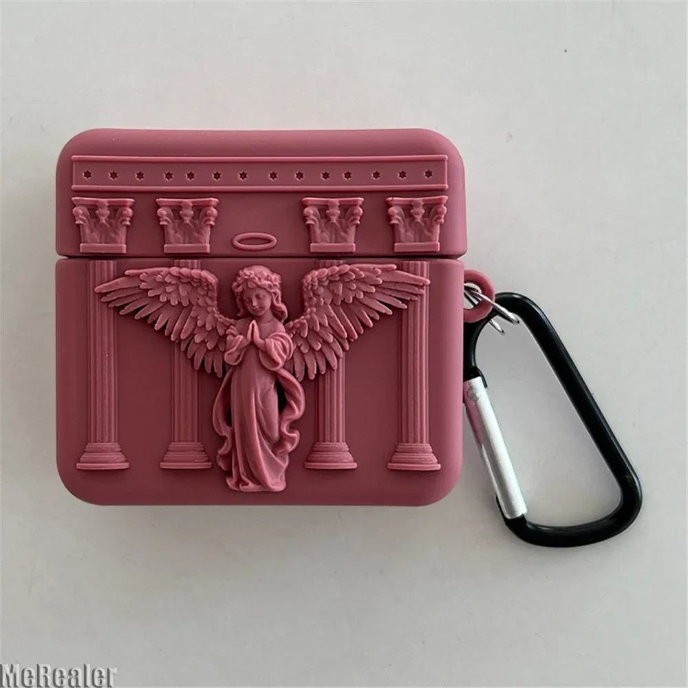 Creative 3D God Angel Silicone Earphone Case for Airpods Pro 2 Cute Cartoon Earbuds Charging Box Cover for Airpods 1 2 3 2024