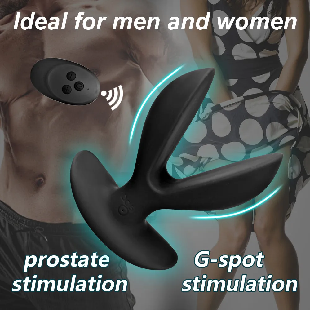 Anus Dilator Vibrator Wireless Stretching Butt Plug Prostate Massager Anal Toy for Men Male Masturbator