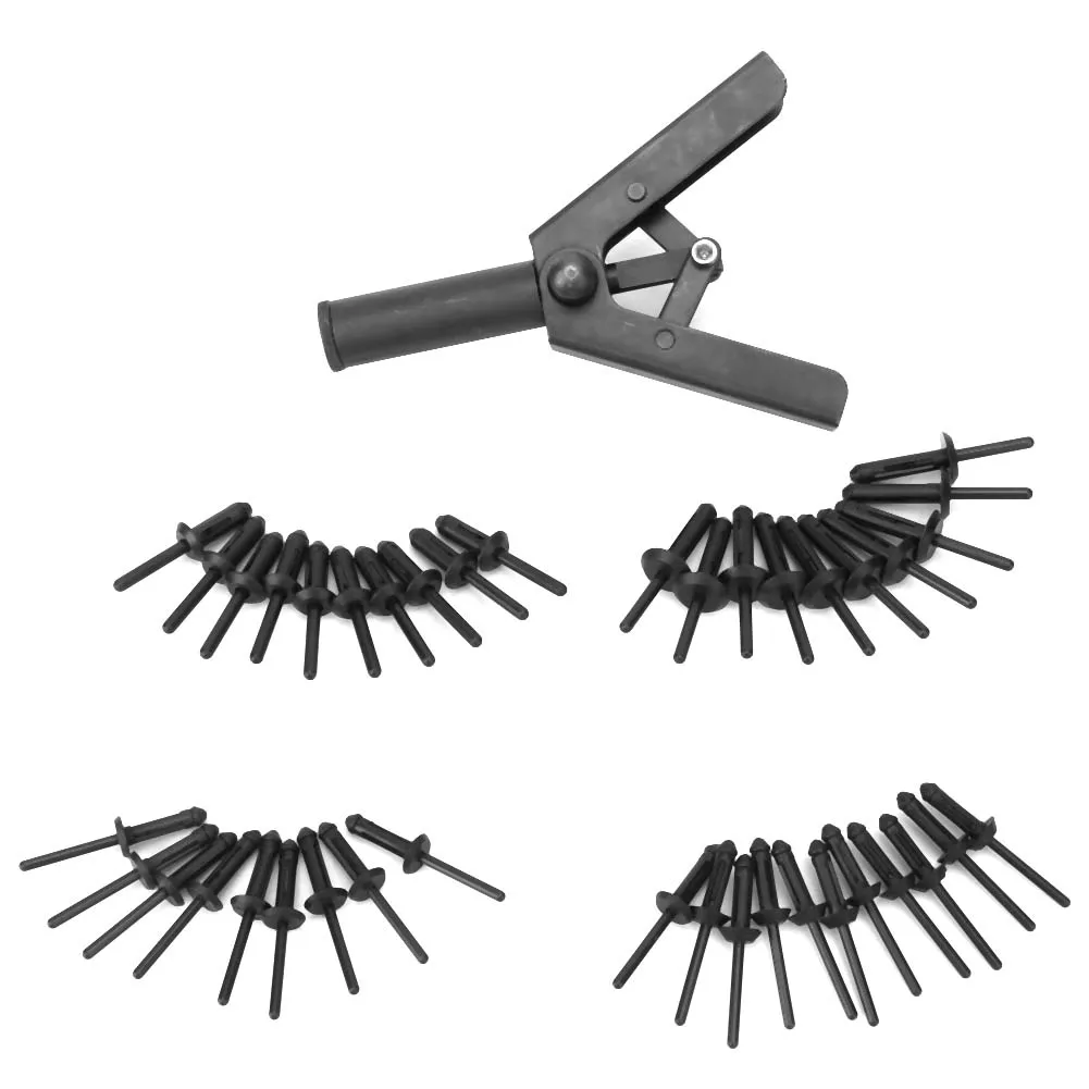 

40 шт. заклепки различных размеров, 1 шт., полиэтиленовые заклепки из углеродистой стали с эргономичным дизайном