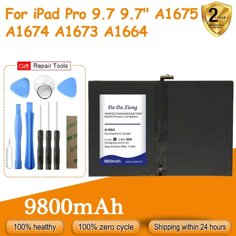 

100% New 9800mAh Bateria For iPad Pro 9.7" 9.7 A1675 A1674 A1673 A1664 Send Accompanying Tool